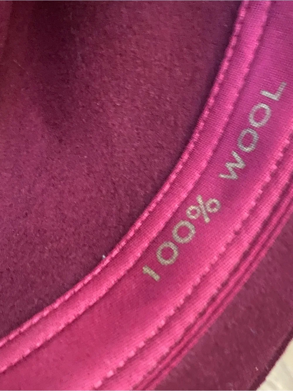 Hicks & Brown Womens 100% Wool Maroon Derby Fedora Hat